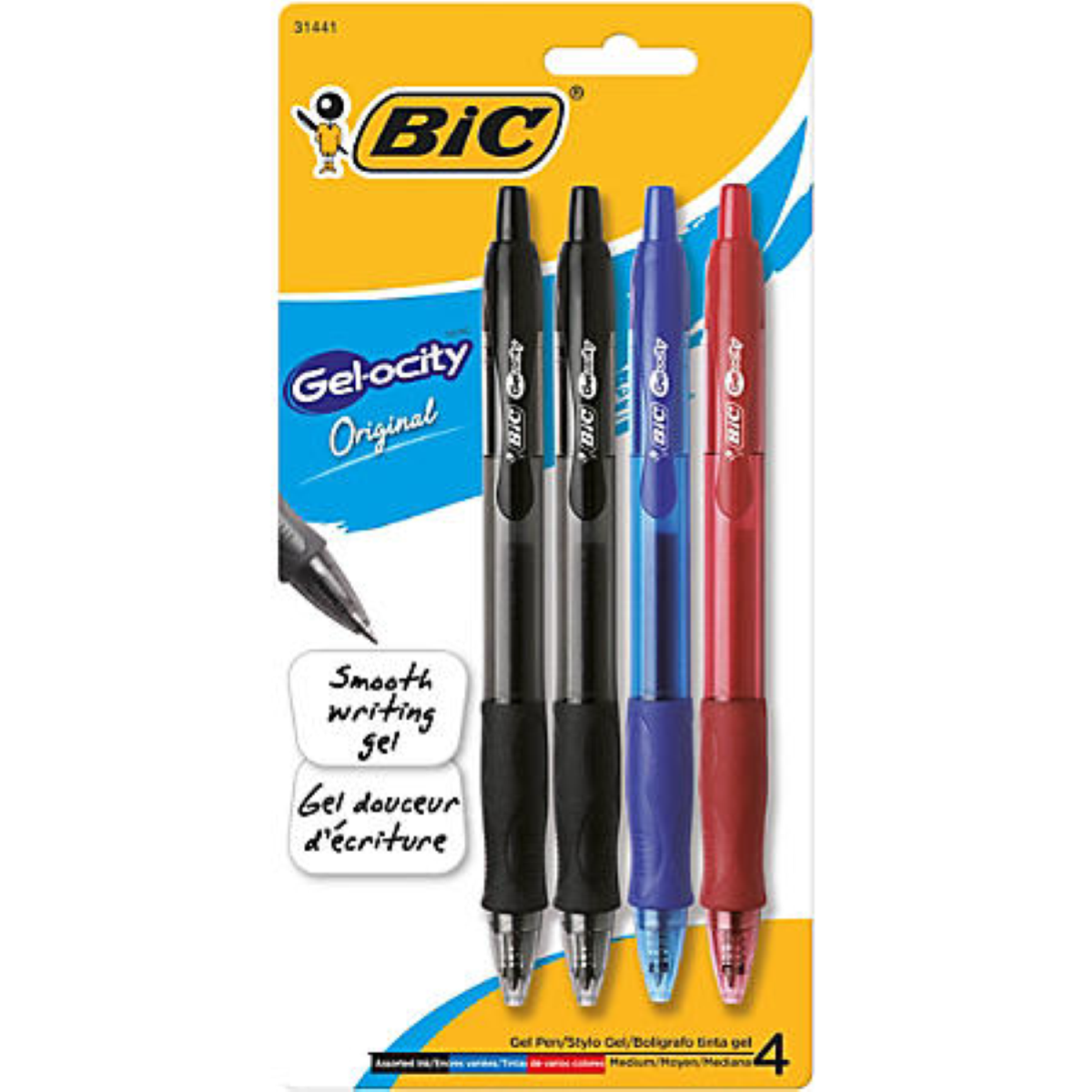 BIC - 829158 - Penna gel a scatto gel-ocity 0,7 mm blu - Confezione da 12  PZ - 3086126600635