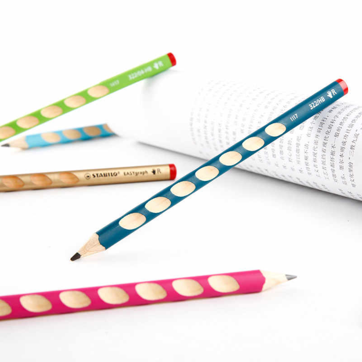 Surcotto HB, 30 matite HB con gomma e temperamatite, matite triangolari  pre-affilate, per scrivere e disegnare per bambini a scuola e a casa :  : Cancelleria e prodotti per ufficio