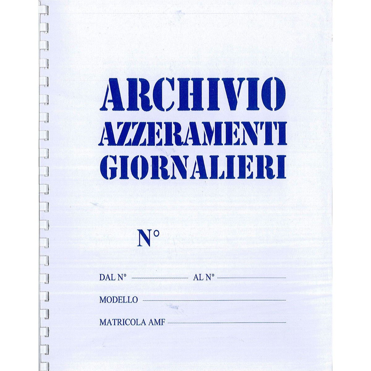 ARCHIVIO AZZERAMENTI GIORNALIERI (Cod. 7533SE000)